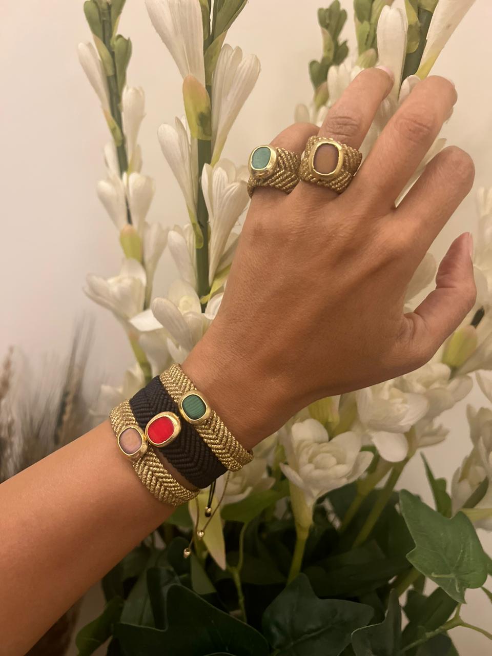 Oval Stone - large band