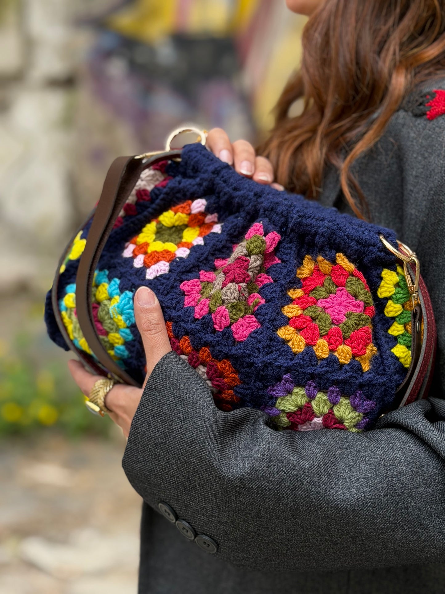 Bloom Crochet Crossbody Bag