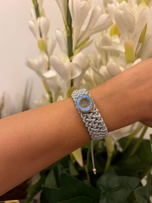 Flower Bracelet - Blue