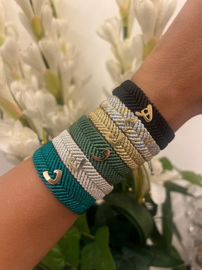 Golden initial bracelet