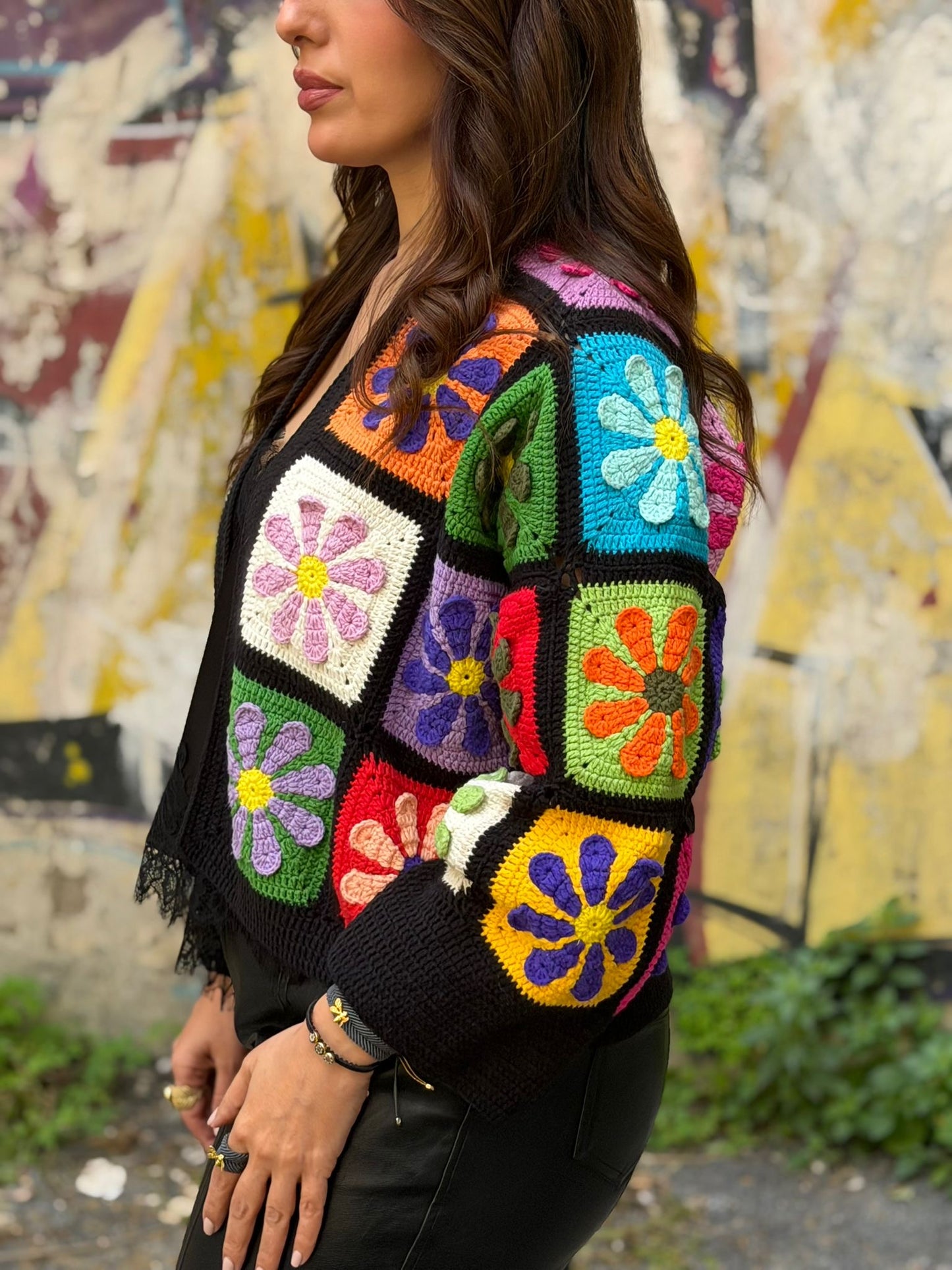 Cozy Bloom Crochet Cardigan