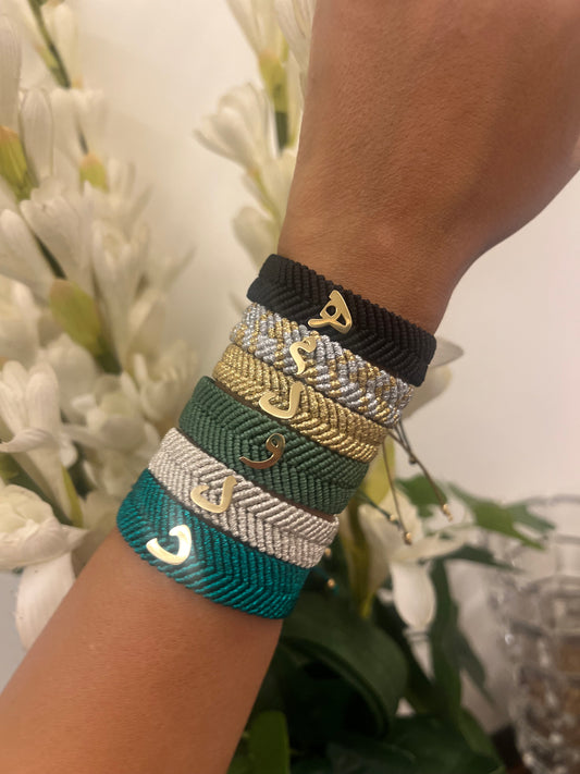 Golden initial bracelet