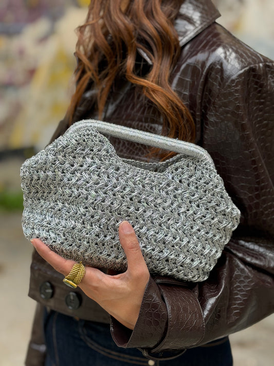 Metal Chic Handheld Clutch