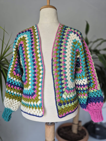 Cozy Bloom Crochet Cardigan