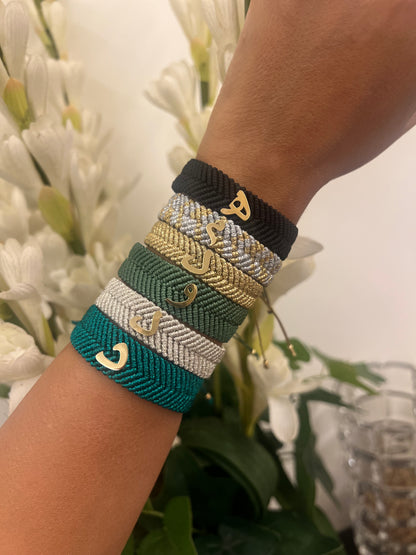 Golden initial bracelet