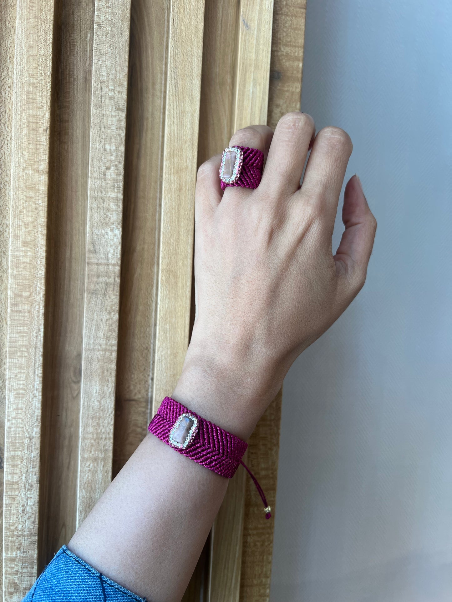 Fuchsia Agate Set